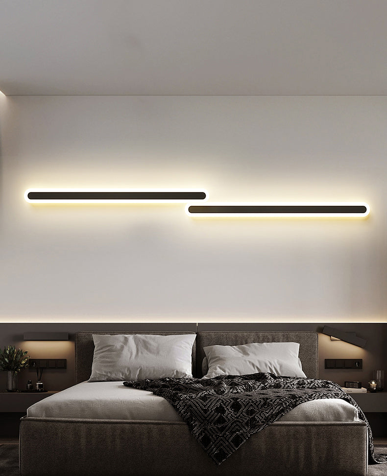 Modern Minimalist Style Linear Sconce Light Fixtures Acrylic Wall Lighting Ideas for Living Room