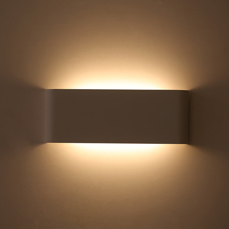 Modern Minimalist Style Rectangle Wall Mounted Light Fixture Aluminum Wall Mounted Lighting for Bedroom