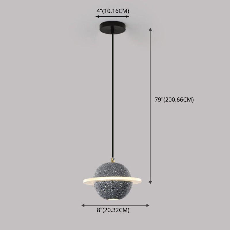 Modern Minimalist Style Global Pendant Lighting Fixtures Cement Hanging Pendant Lights for Living Room