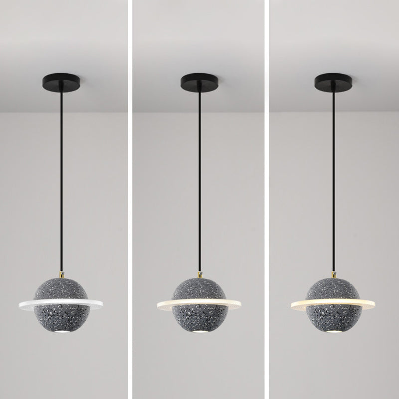 Modern Minimalist Style Global Pendant Lighting Fixtures Cement Hanging Pendant Lights for Living Room