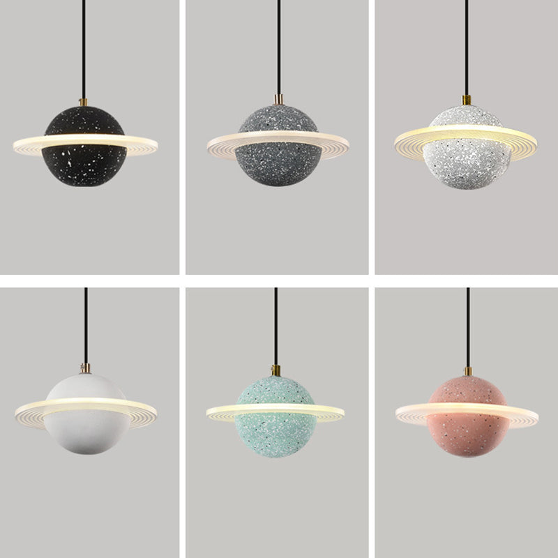 Modern Minimalist Style Global Pendant Lighting Fixtures Cement Hanging Pendant Lights for Living Room