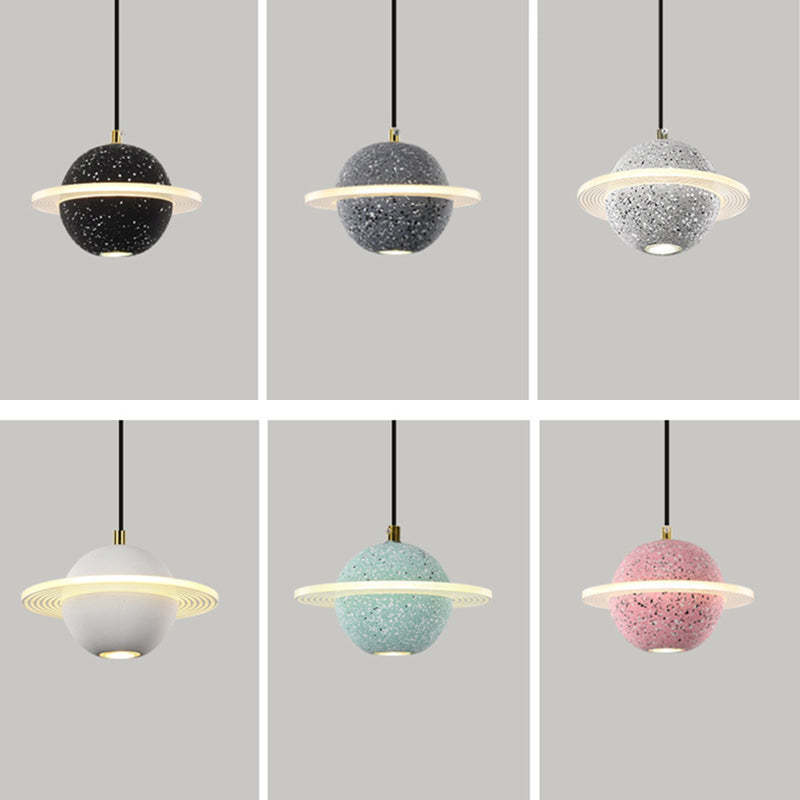 Modern Minimalist Style Global Pendant Lighting Fixtures Cement Hanging Pendant Lights for Living Room