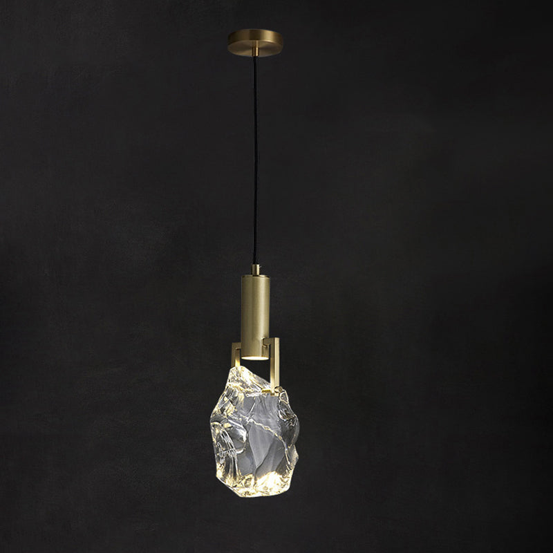Leichte moderne Luxusstil Geometrische hängende Anhängerleuchten 1 Light Pendell Light Kit mit Kristallschatten