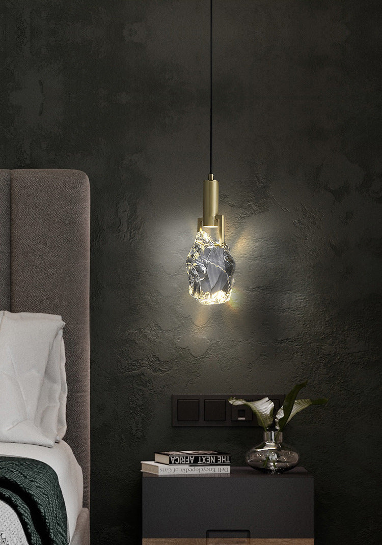Leichte moderne Luxusstil Geometrische hängende Anhängerleuchten 1 Light Pendell Light Kit mit Kristallschatten