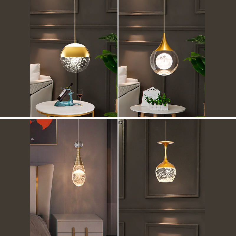 Mini Crystal Plafond Suspension lampe LED moderne LEMPORT DE PROSITIF POUR LA CHAMBRE