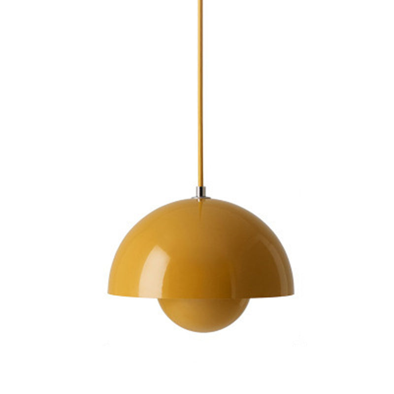 Modern Minimalist Style Globe Ceiling Pendant Light 1 Light Pendant Lighting with Metal Shade