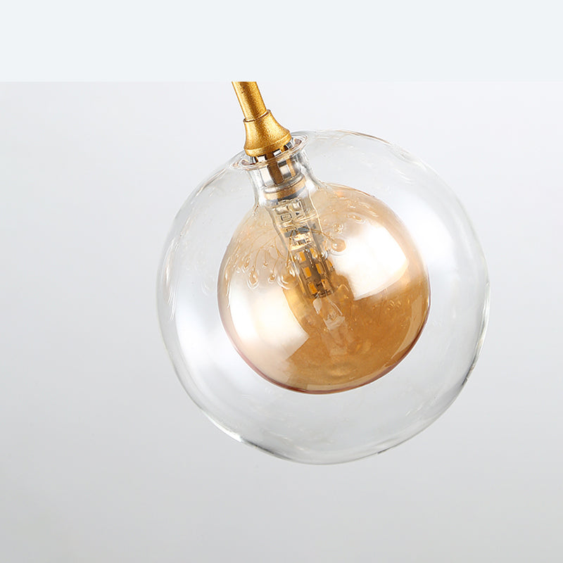 Wrought Iron Firefly Chandelier in Modern Luxury Style Glass Sputnik Pendant Light for Commercial Spaces