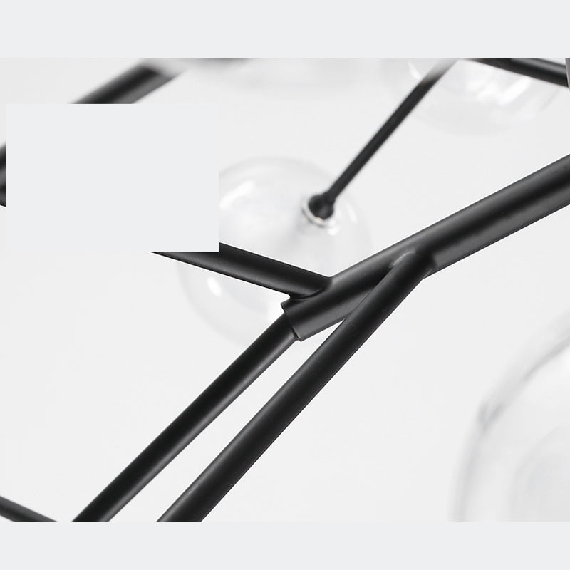 Wrought Iron Firefly Chandelier in Modern Luxury Style Glass Sputnik Pendant Light for Commercial Spaces