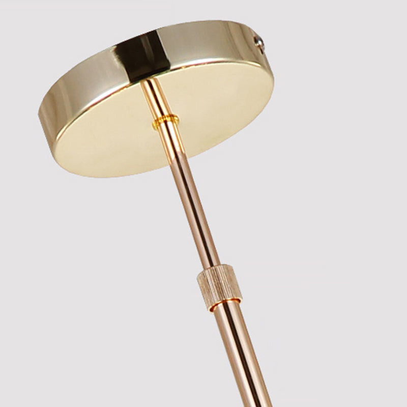 Wrought Iron Firefly Pendant Light in Modern Creative Style Sputnik Adjustable Chandelier with Agate Shade