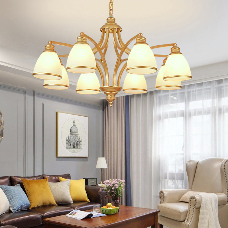 Sputnik Grosted Glass Chandelier Pendant Light Vintage Living Room Chandelier Lighting