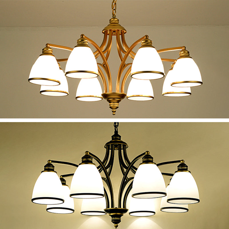 Sputnik Grosted Glass Chandelier Pendant Light Vintage Living Room Chandelier Lighting