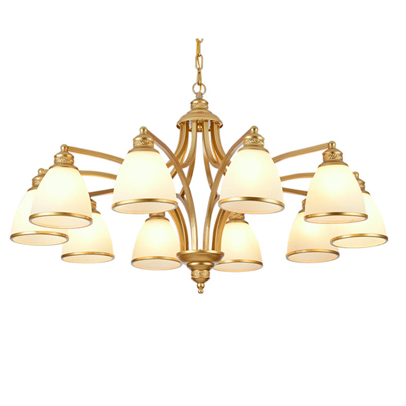 Sputnik Grosted Glass Chandelier Pendant Light Vintage Living Room Chandelier Lighting