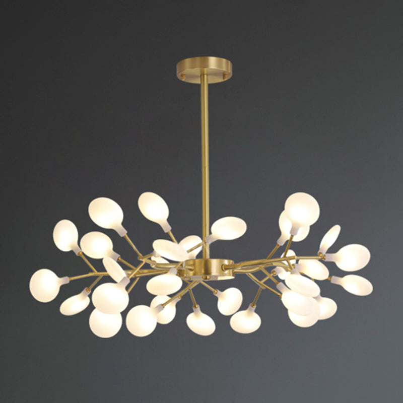 Gold Firefly Adjustable Pendant Light in Modern Luxury Style Copper Sputnik Ceiling Light with Acrylic Shade