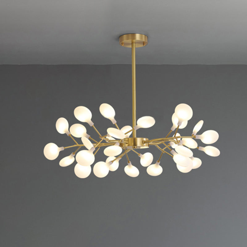 Gold Firefly Adjustable Pendant Light in Modern Luxury Style Copper Sputnik Ceiling Light with Acrylic Shade