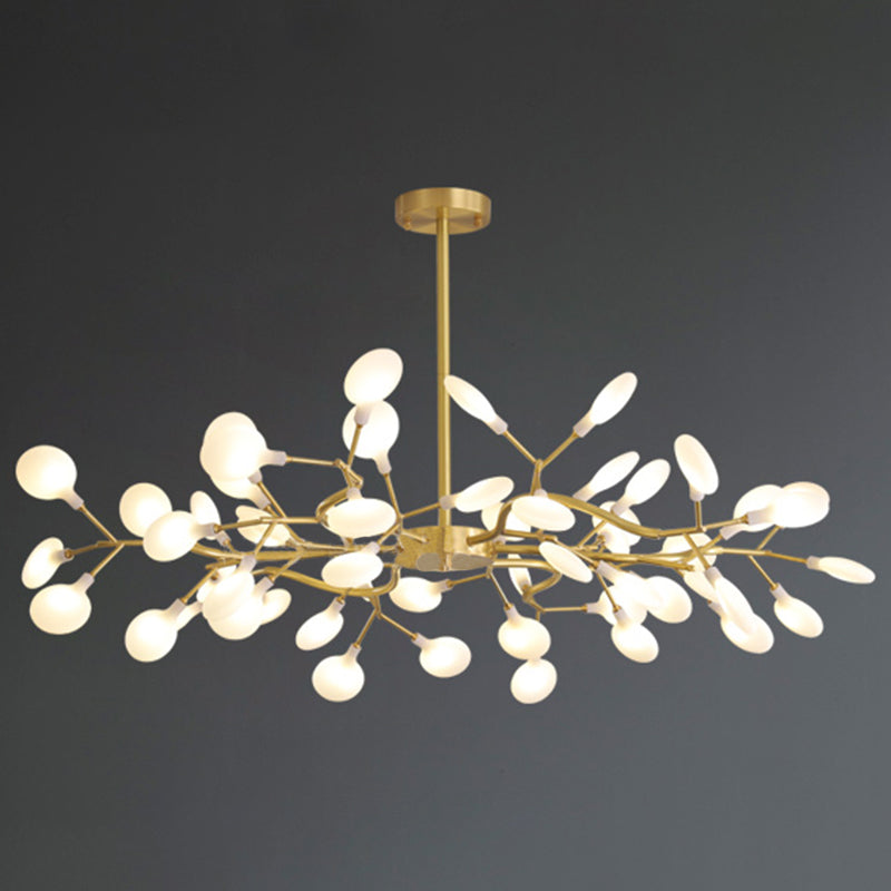 Gold Firefly Adjustable Pendant Light in Modern Luxury Style Copper Sputnik Ceiling Light with Acrylic Shade