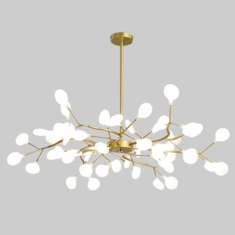 Luce a sospensione per lucciole in ferro battuto in moderna luce del soffitto regolabile radiale in stile conciso con ombra acrilica