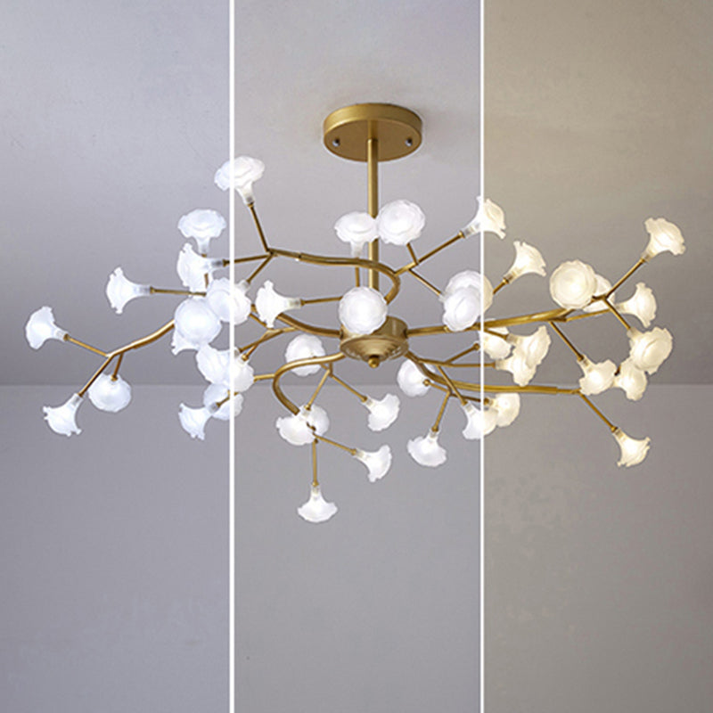 Luce a sospensione per lucciole in ferro battuto in moderna luce del soffitto regolabile radiale in stile conciso con ombra acrilica