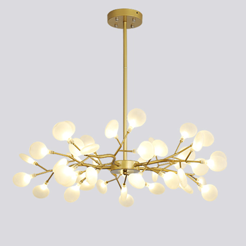 Wrought Iron Firefly Pendant Light in Modern Simplicity Sputnik Adjustable Hanging Lamp for Living Room