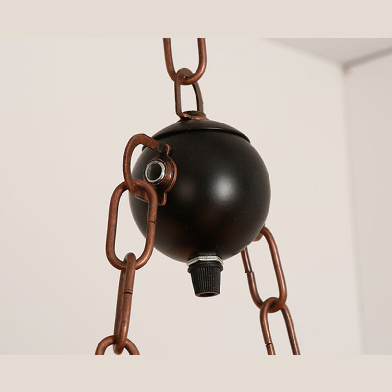 Luces de techo de techo de madera de araña de instrumentos de instrumentos de estilo industrial retro para restaurante