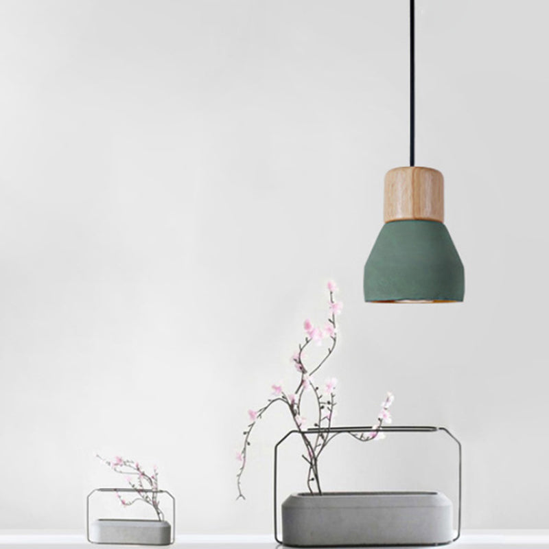 Modern Minimalist Minimalist Sospensione Affitto a sospensione Luce 1 Luce Light Affermazione Luce con tonalità di cemento