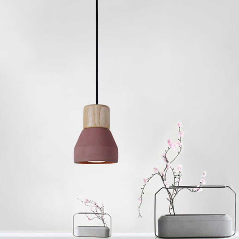 Modern Minimalist Minimalist Sospensione Affitto a sospensione Luce 1 Luce Light Affermazione Luce con tonalità di cemento