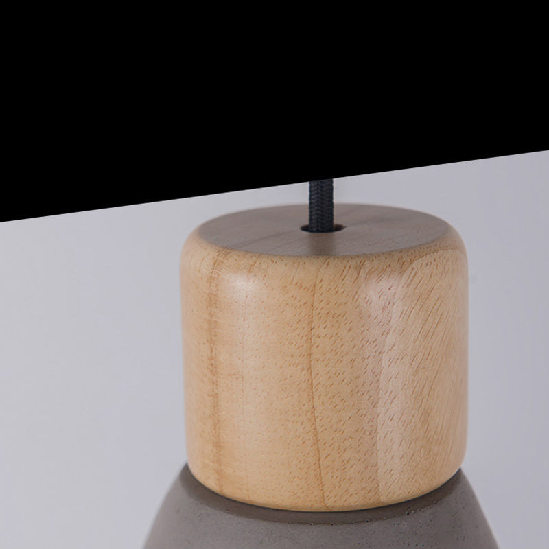 Modern Minimalist Minimalist Sospensione Affitto a sospensione Luce 1 Luce Light Affermazione Luce con tonalità di cemento