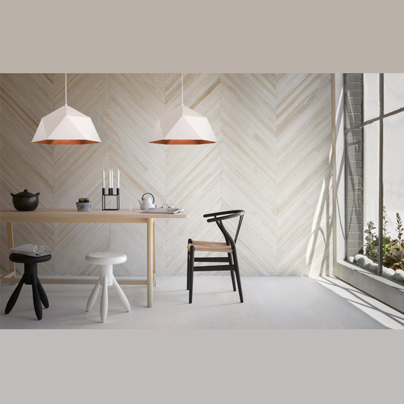 Modern Minimalist Style Geometric Pendant Lighting Fixtures Metal 1 Light Hanging Ceiling Light