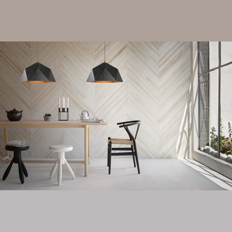 Modern Minimalist Style Geometric Pendant Lighting Fixtures Metal 1 Light Hanging Ceiling Light