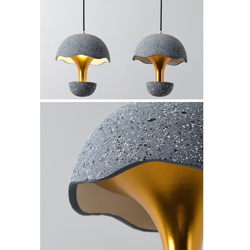 Modern Minimalist Style Globe Suspended Lighting Fixture Cement 1 Light Pendant Ceiling Lights for Bedroom