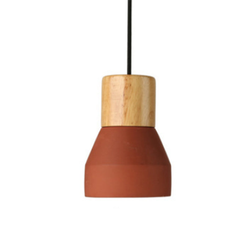 Moderne minimalistische stijl taps toelopende hanglampen 1 lichte hanglamp plafondlicht met cementschaduw