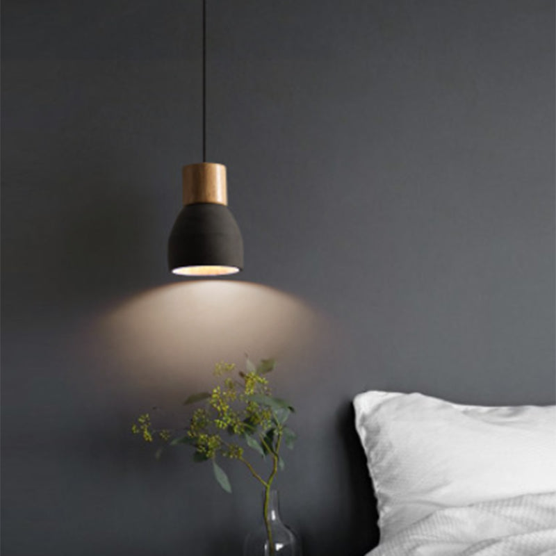 Moderne minimalistische stijl taps toelopende hanglampen 1 lichte hanglamp plafondlicht met cementschaduw