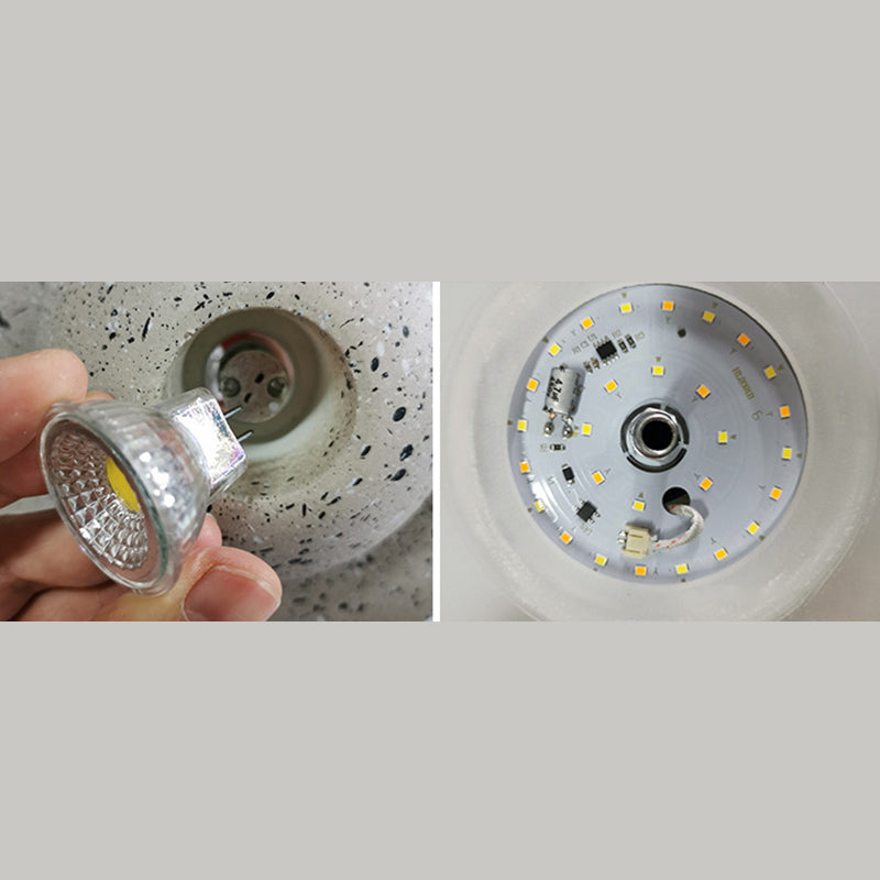 Globe Hanging Pendant Lights Modern Minimalist Style Pendant Ceiling Light with Cement Shade