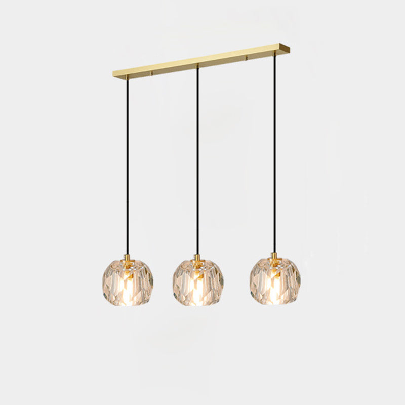 Modern Luxury Style Globe Hanging Pendant Lights Crystal Pendant Ceiling Lights for Dinning Room