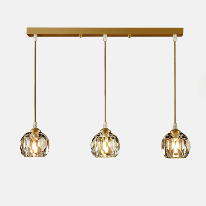 Globe Suspended Lighting armatuur Moderne Luxury Style Crystal Pendant plafondlampen voor eetkamer