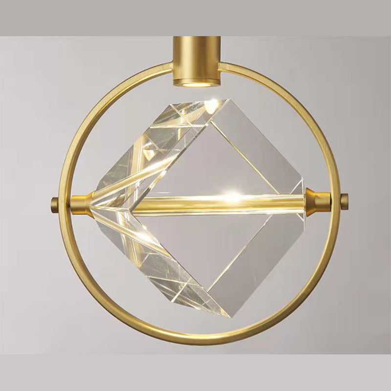 Moderne luxe stijl mini gesuspendeerde verlichting armatuur 1 lichte suspensie hanger met kristalschaduw