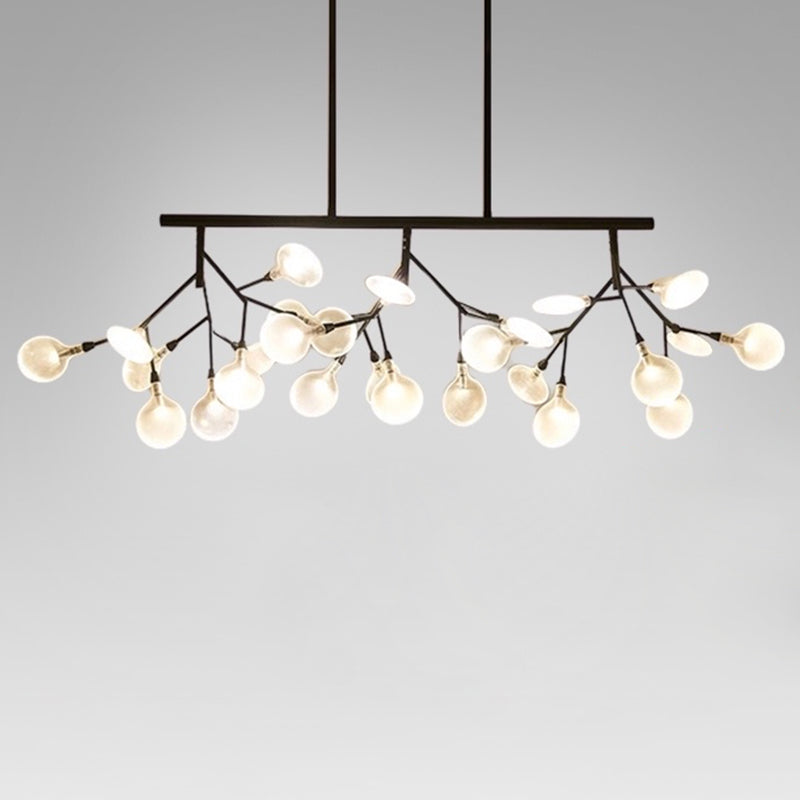 Modern Luxury Firefly Adjustable Island Pendant Light Wrought Iron Sputnik Ceiling Light with Acrylic Shade