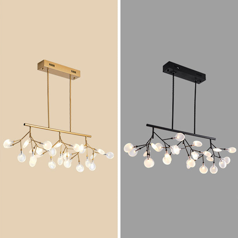 Luce a ciondolo regolabile a filo regolabile di lusso moderno Luce a soffitto in ferro battuto in ferro con ombra acrilica