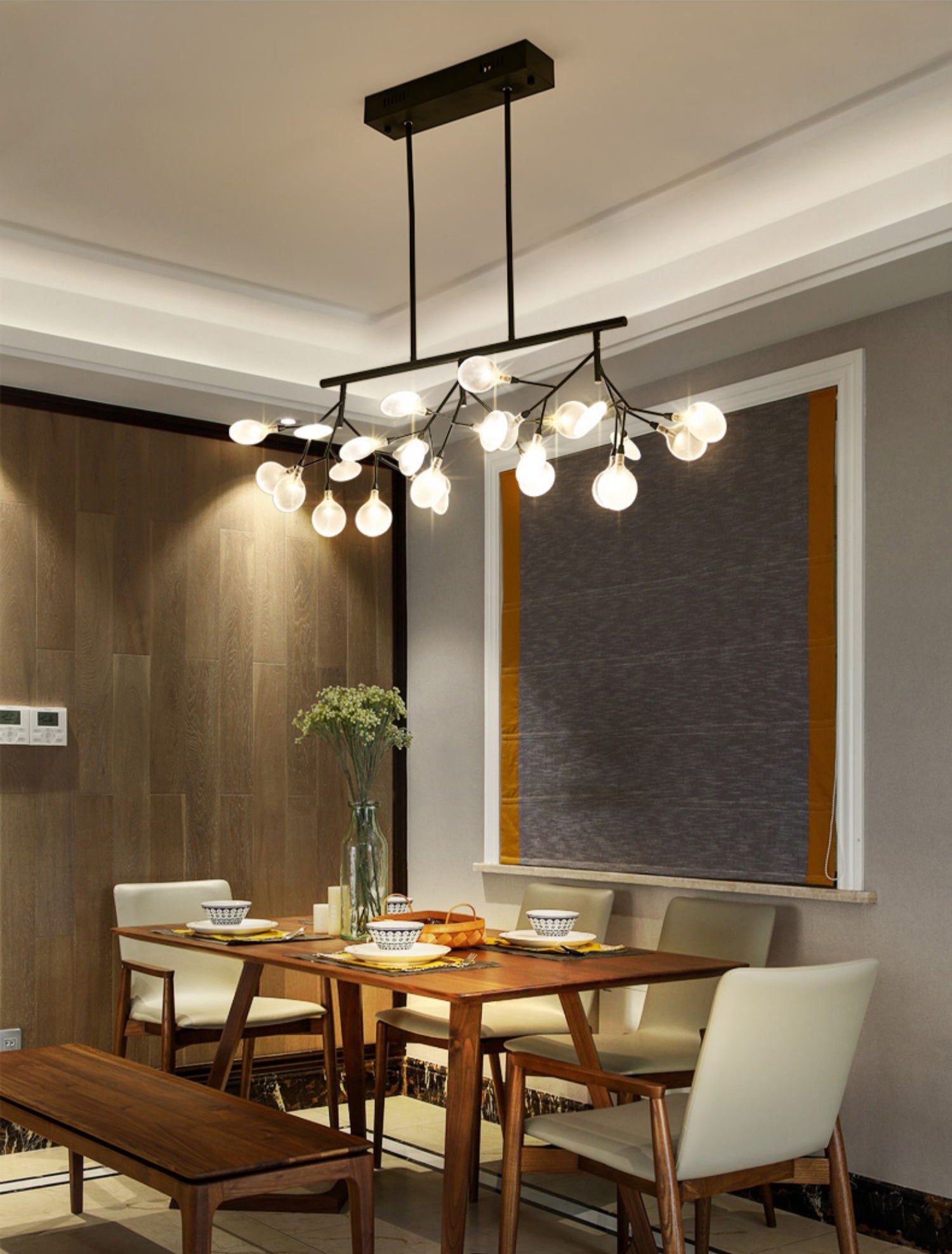 Luce a ciondolo regolabile a filo regolabile di lusso moderno Luce a soffitto in ferro battuto in ferro con ombra acrilica