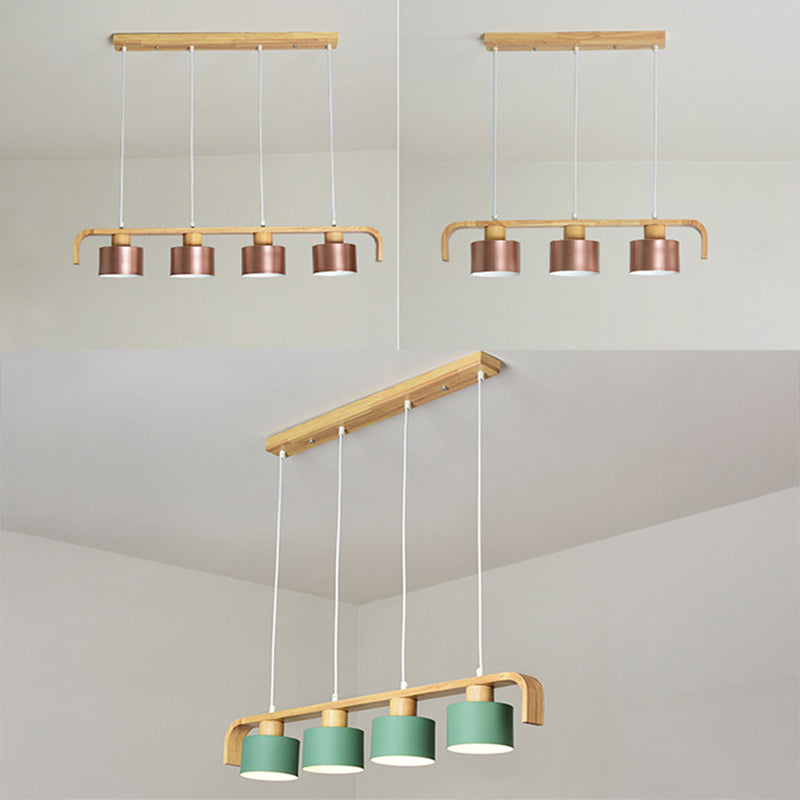 Moderno isola a sospensione a soffitto in legno colore della stanza per interni