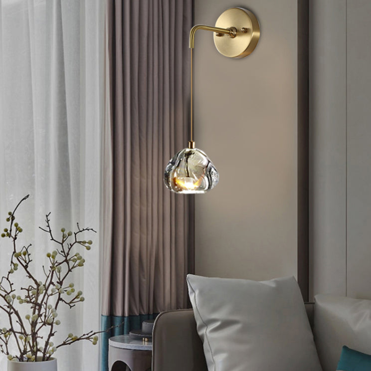 Light Modern Luxury Style Wall Mounted Light Fixture 1 Light Wall Light Sconces with Crystal Shade