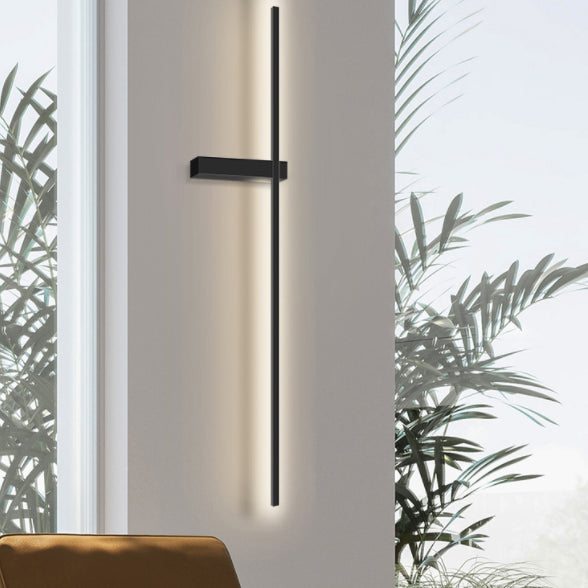 Moderno Minimalista Estilo lineal Luz montado en la pared lineal Ideas de iluminación de pared acrílica para sala de estar