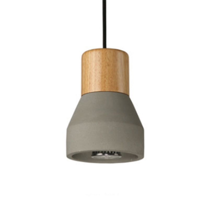 Moderne minimalistische stijl taps toelopende hanglampen 1 lichte hanglamp plafondlicht met cementschaduw