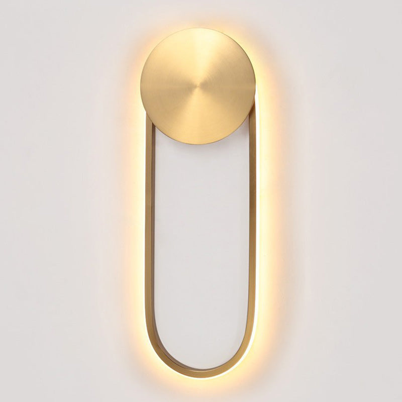 Geometric Line Design Minimalism LED Wall Lamp Post-modern Style Metal U-Shaped Sconce Lights