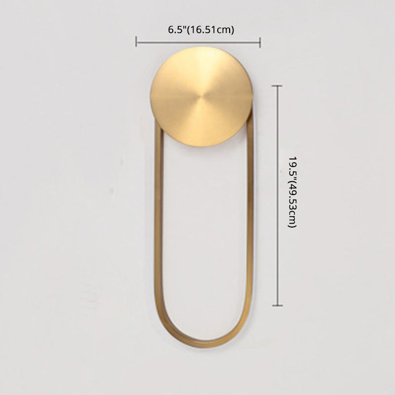 Geometric Line Design Minimalism LED Wall Lamp Post-modern Style Metal U-Shaped Sconce Lights