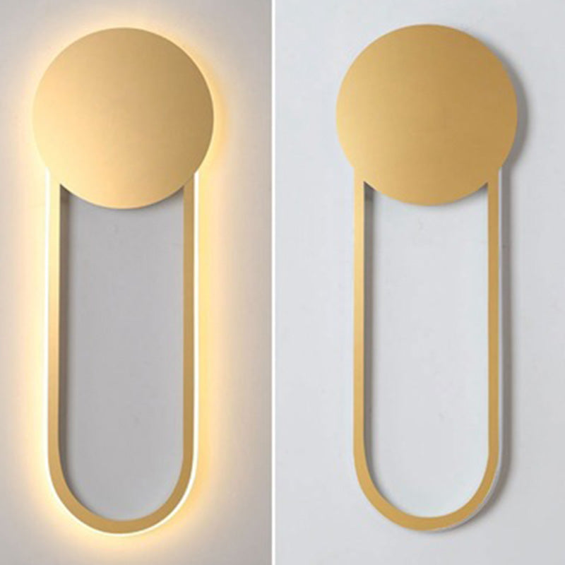 Geometric Line Design Minimalism LED Wall Lamp Post-modern Style Metal U-Shaped Sconce Lights