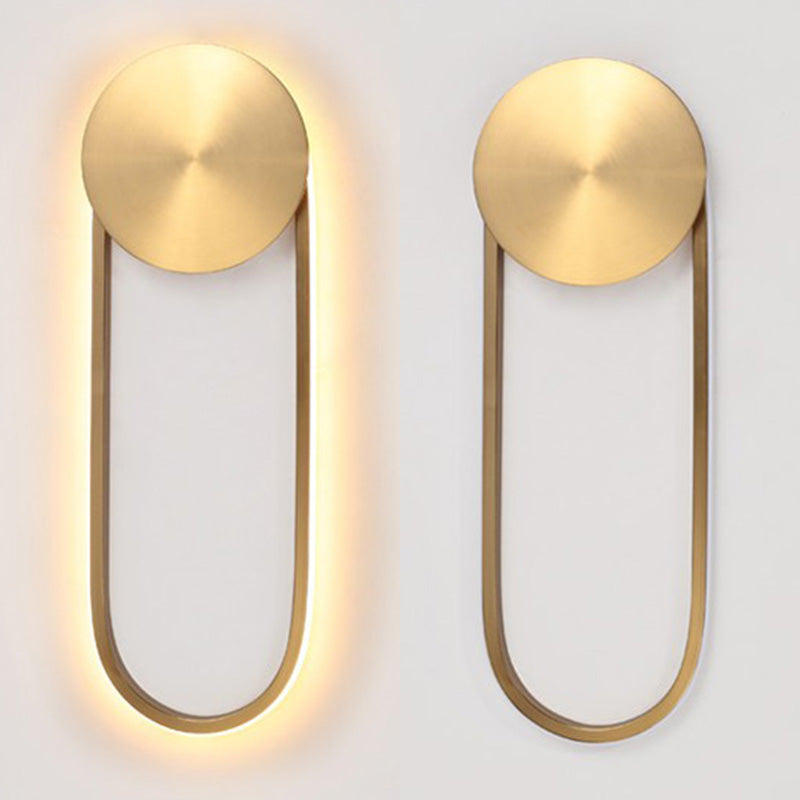 Geometric Line Design Minimalism LED Wall Lamp Post-modern Style Metal U-Shaped Sconce Lights