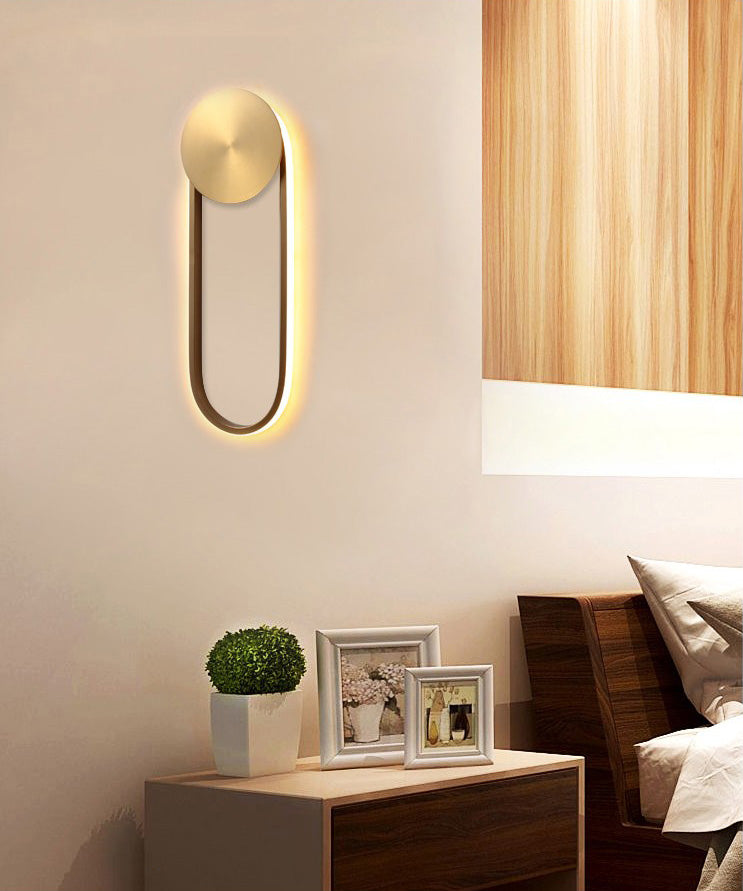 Geometric Line Design Minimalism LED Wall Lamp Post-modern Style Metal U-Shaped Sconce Lights