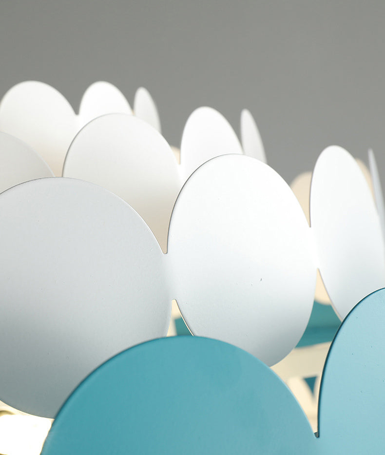 Living Room Pendant Chandelier Nordic Style Chandelier Lighting Fixture with Circle Metal Shade