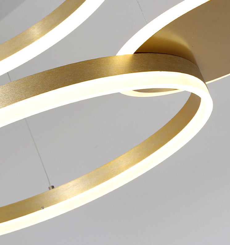 Circles Hanging Pendant Light Minimalistic Living Room LED Chandelier Pendant Light