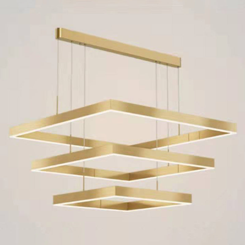 Aluminium zeitgenössischer Stil 3-Tier-Hänge-Leuchten 3-Lights LED-Droplampe